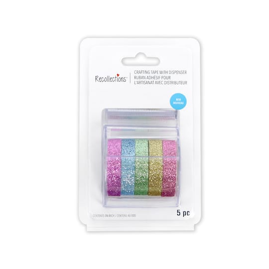 Pastel Glitter Crafting Tape &#x26; Dispenser Set by Recollections&#x2122;